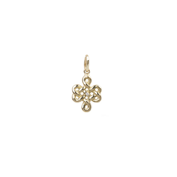 Pingente Endless Knot Ouro amarelo 18k polido
