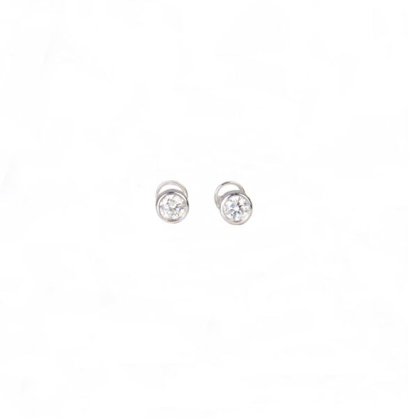 Brinco-Stud-Solitário-Ouro-Branco-18k