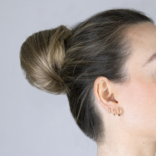 composição de brincos de argolinhas ouro amarelo 18k