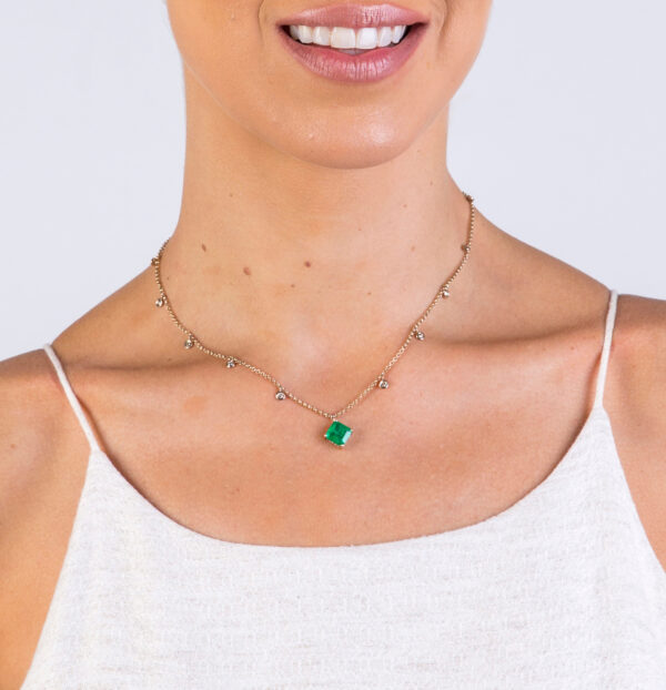 Gargantilha Esmeralda Ouro 18k Coleção Verdoyant modelo