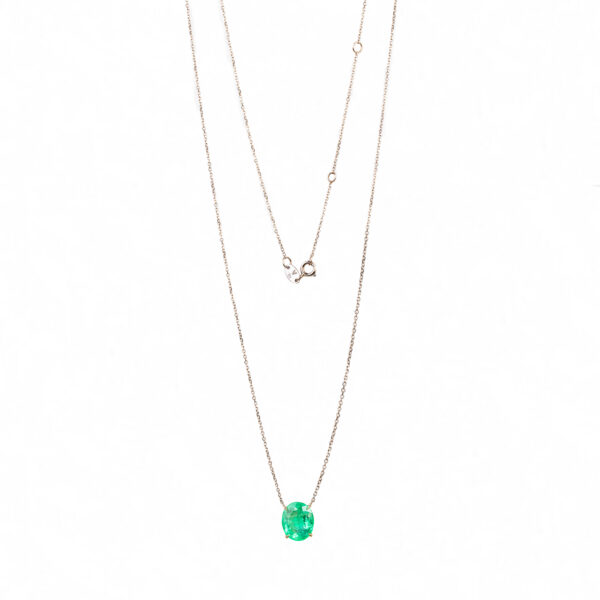 Colar Esmeralda Ouro 18k champanhe